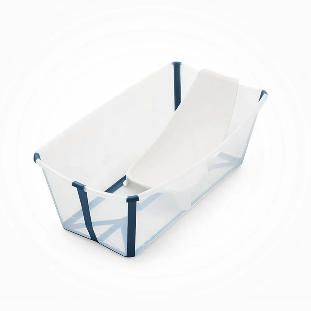 Bañera azul plegada Flexi Bath para recién nacido