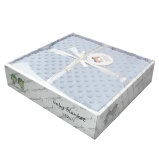 Caja de Manta topos Celeste Gamberritos
