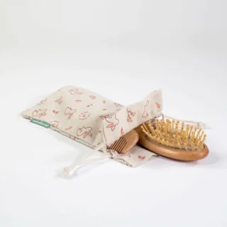 Bolsa de Set peines de madera natur haircare bunny