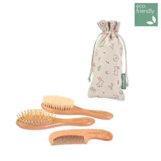 Set peines de madera natur haircare bunny