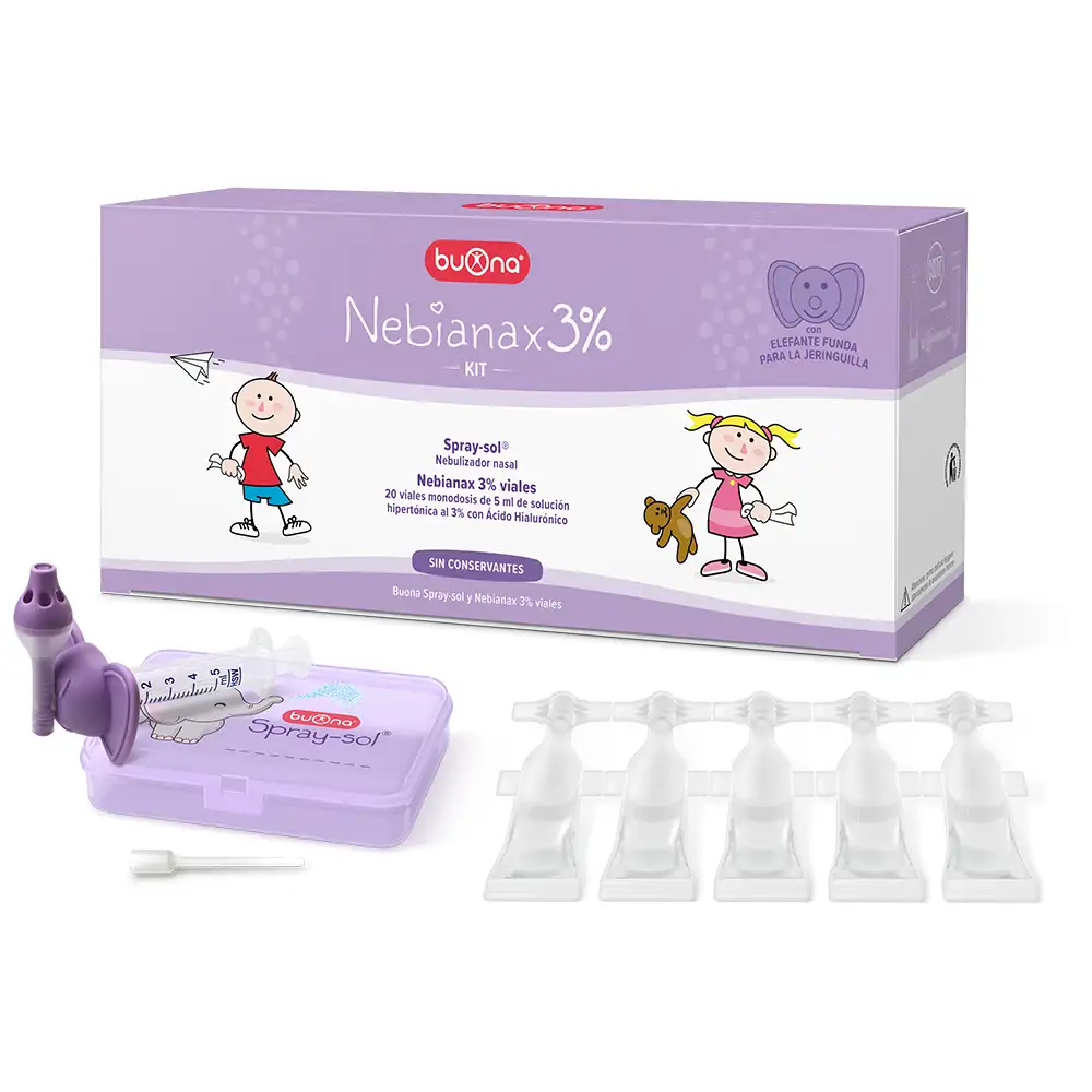 Suero Nebianax 3% Kit con nebulizador