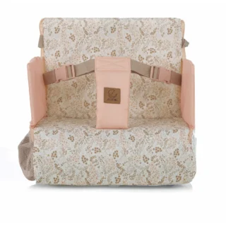 Bolso trona con compartimentos rosa con diseño naturaleza